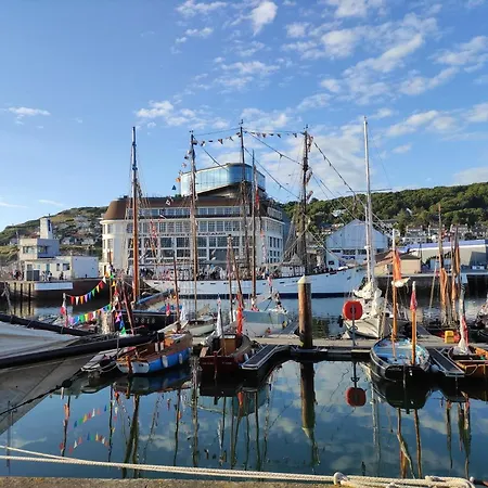 Ferienwohnung Le Reflet Des Voiles Face Au Port De Fécamp Exterior foto